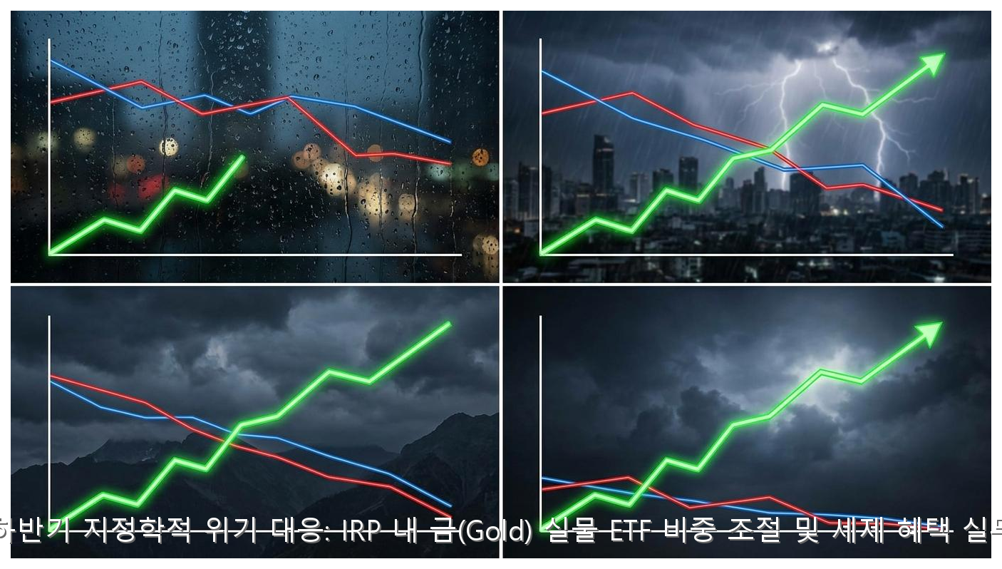 2026년 하반기 지정학적 위기 대응: IRP 내 금(Gold) 실물 ETF 비중 조절 및 세제 혜택 실무 가이드 핵심 안내 및 분석 인포그래픽 (8)