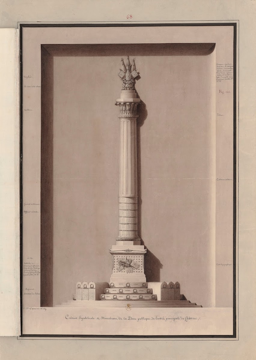 Colonne sepulchrale et manubiaire de la place publique de lentrée principale du