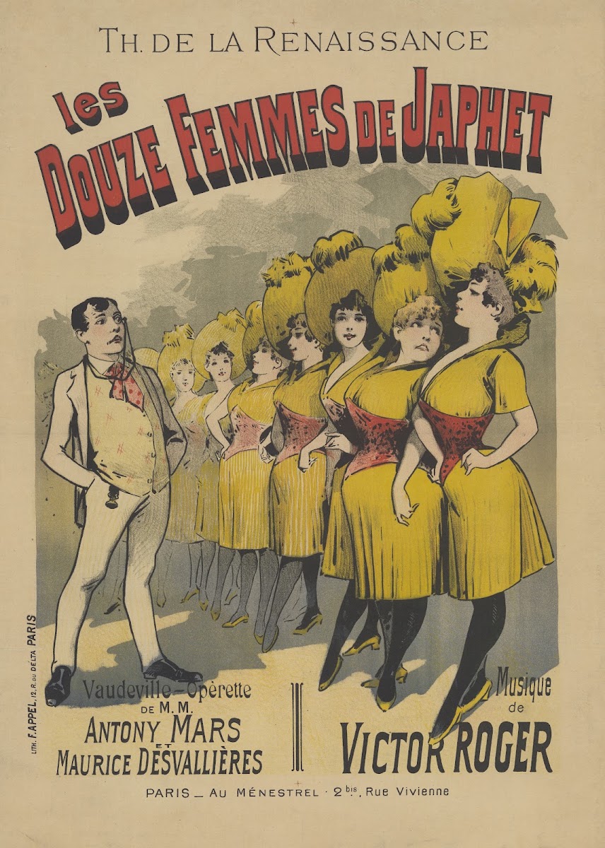 Th de la Renaissance Les douze femmes de Japhet vaudeville opérette de MM Antony