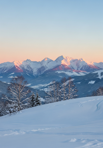 Winter Landscape Sunset Horizon