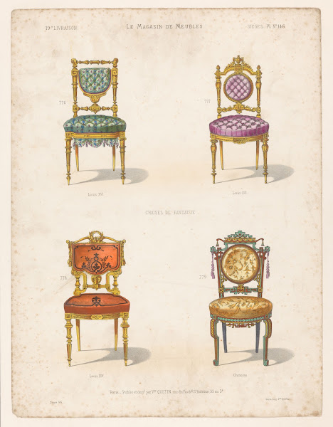Chaises de fantaisie  Louis XVI  Louis XIV  Chinoise 1832   1904