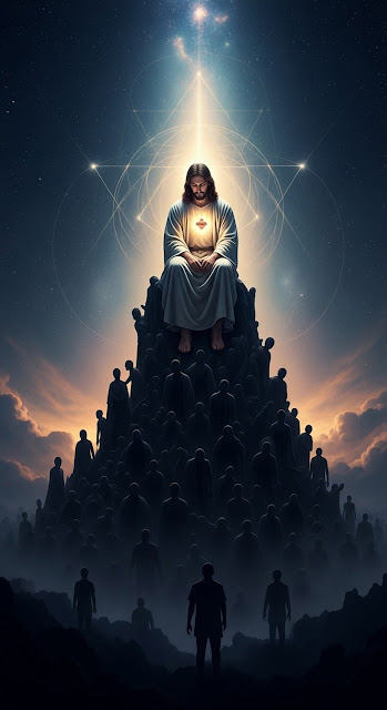 Divine Ascension: Jesus Christ Above the Multitude - Free mobile Wallpaper