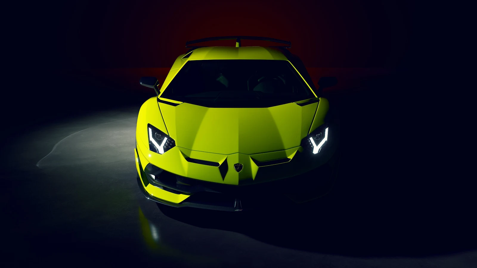 Neon Yellow Lamborghini Aventador - Product Photography 4K Wallpaper (3840x2160)