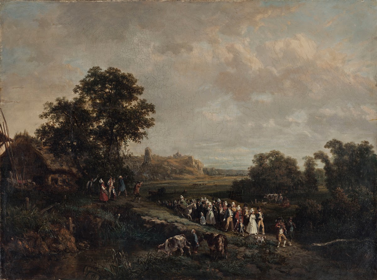 Une noce en procession 1844