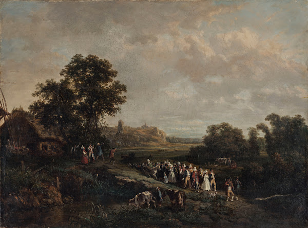 Une noce en procession 1844