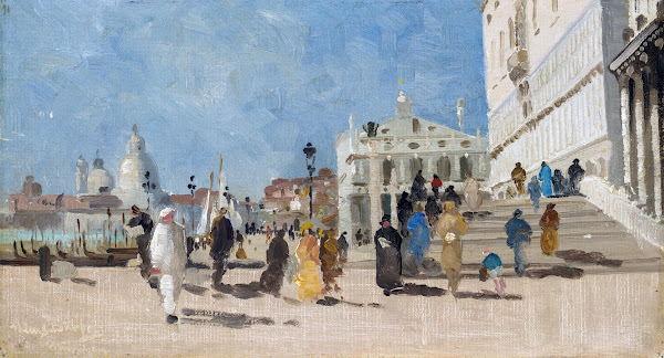 Impression aus Venedig  Riva degli Schiavoni circa 1900