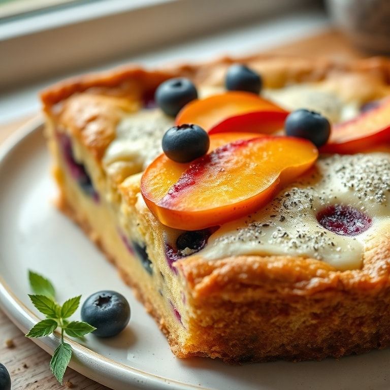 Easy Peach Blueberry Cake Recipe for Summer Baking: Fresh Fruit Cake Delight