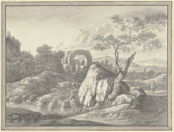 Ruinenlandschaft Bei Einem GroßEn Felsen