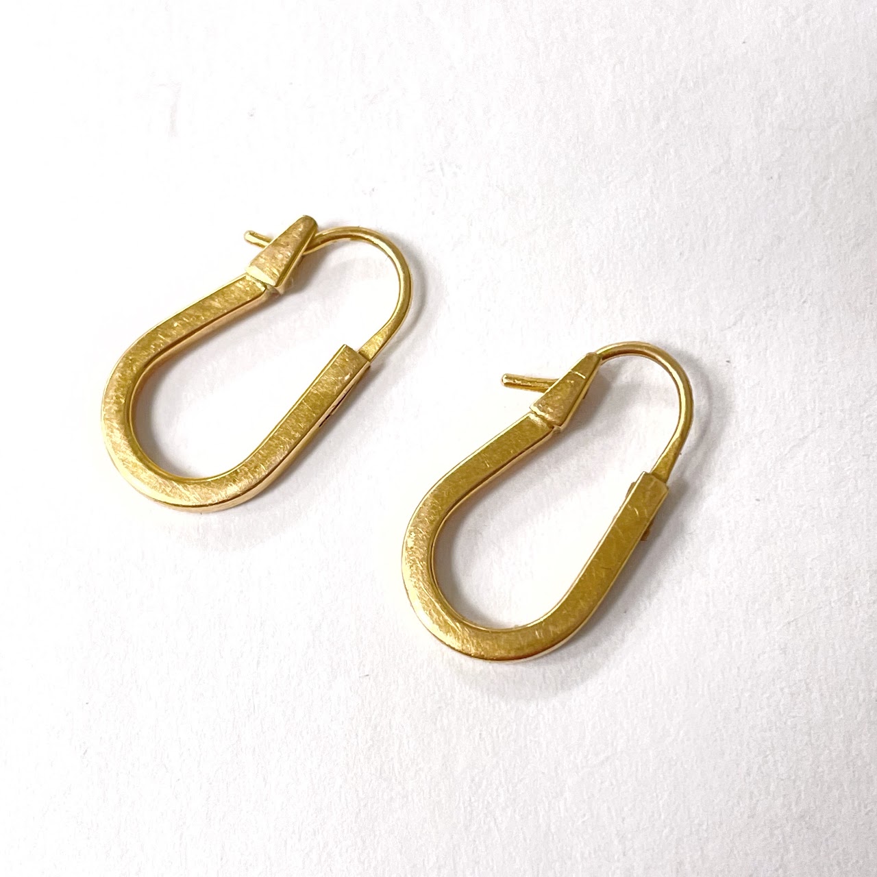 14K Gold Horseshoe Hoop Earrings