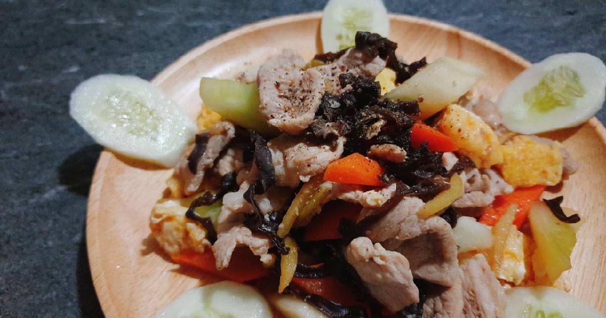 Thịt heo xào trứng & rau củ
