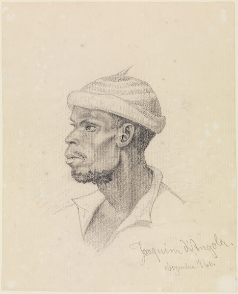 Kopfstudie des Joaquim dAngola im Profil nach links gewendet 1860