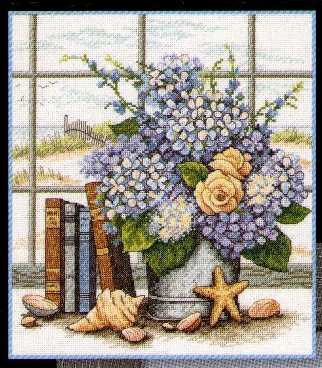 DIM35166 Hydrangeas And Shells