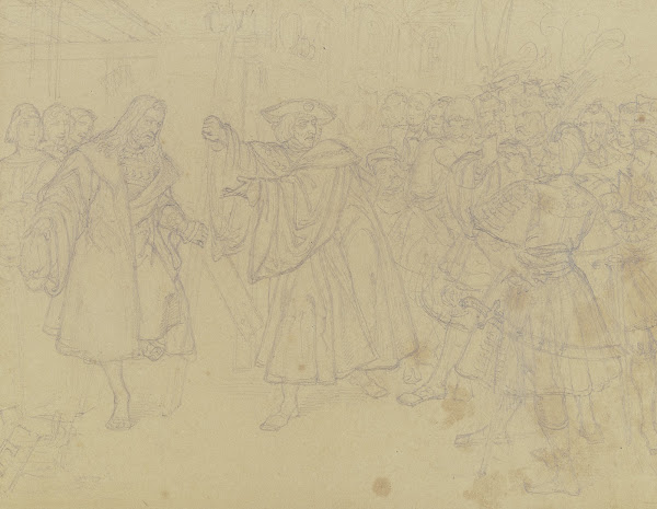 Kaiser Maximilian hält Albrecht Dürer die Leiter