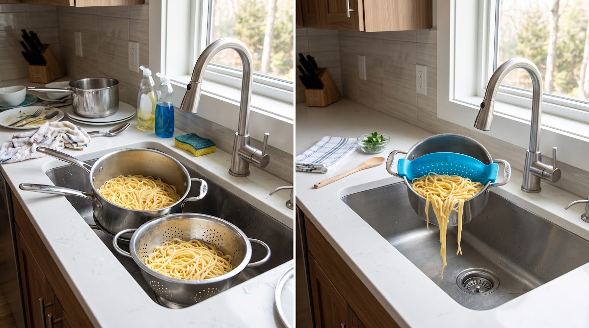 Best Clip-On Pot Strainers for Draining Pasta (2026) - BEFORE-AFTER / FINAL VERDICT