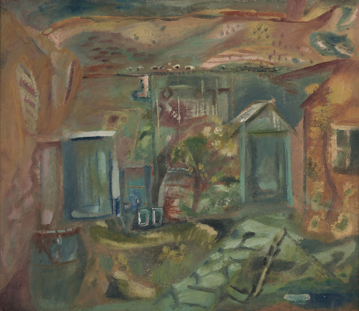 Purbeck courtyard early afternoon 1944