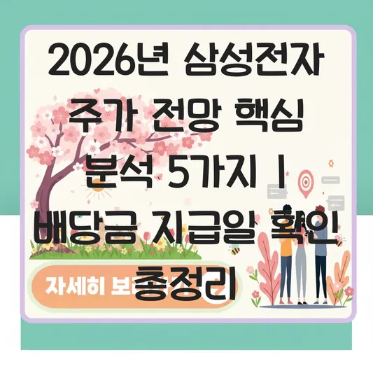 삼성전자 주가 전망 및 배당금 지급일 확인하는 방법 대표 이미지