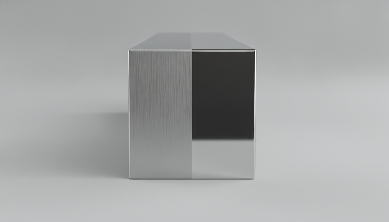 Vì Sao Hộp Inox Vuông Xước Được Ưa Chuộng Hơn Bóng Gương Trong Công Trình Hiện Đại? - nửa mờ nửa bóng gương