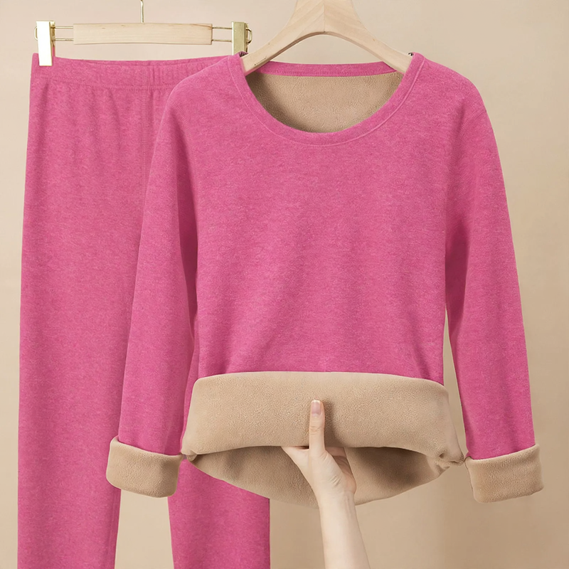 Thermal set, lined, lamb fleece imitation, for men and women