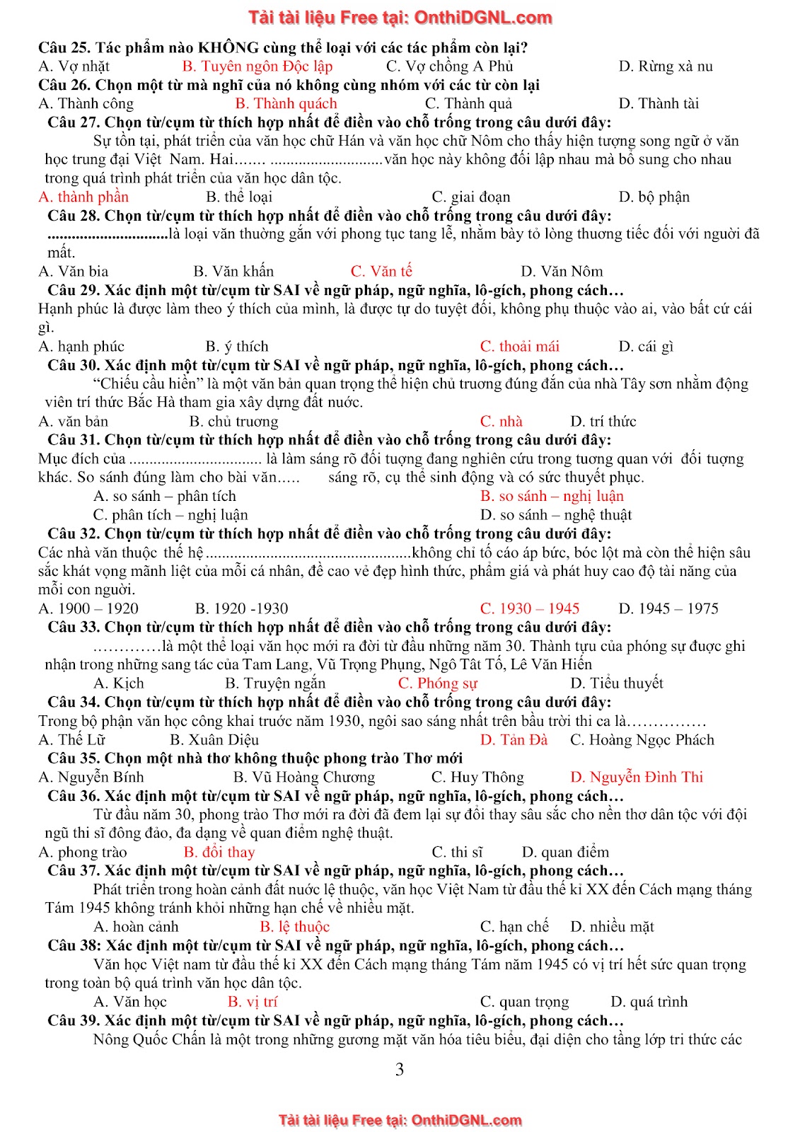 39 Đề ôn HSA - ĐỊnh tính