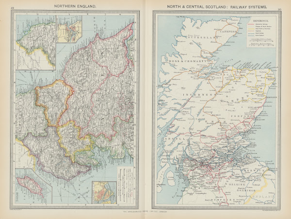 Northern England North and Central ScotlandRailway Systems 1908