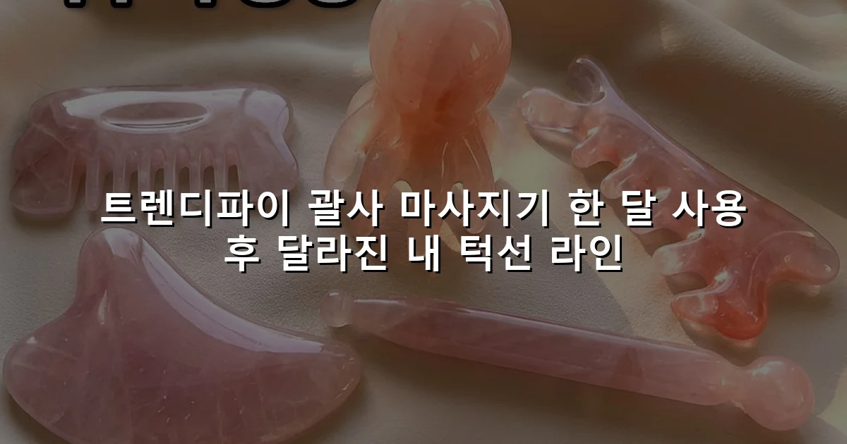 트렌디파이 괄사 마사지기 한 달 사용 후 달라진 내 턱선 라인