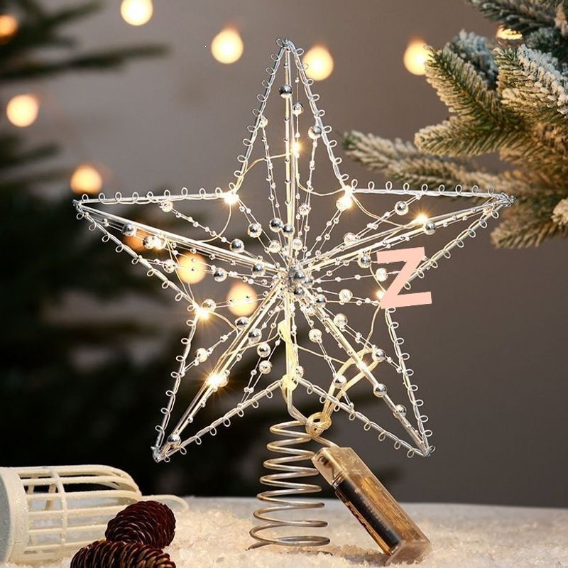3D-Weihnachtsbaum-Spitzenstern aus Eisen