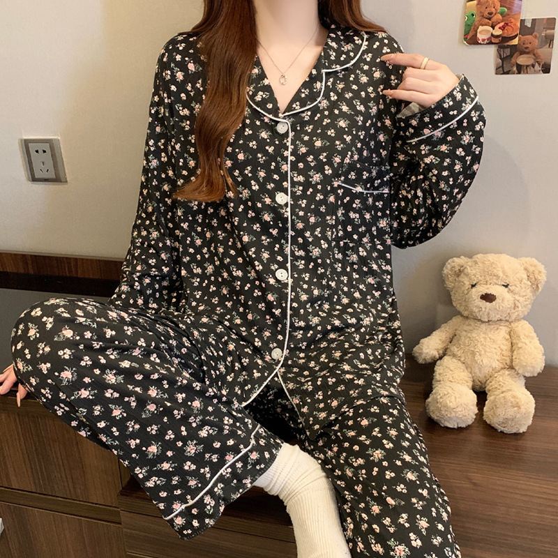 Women's Pajama Set, Long Sleeve, Buttoned, Christmas Motif