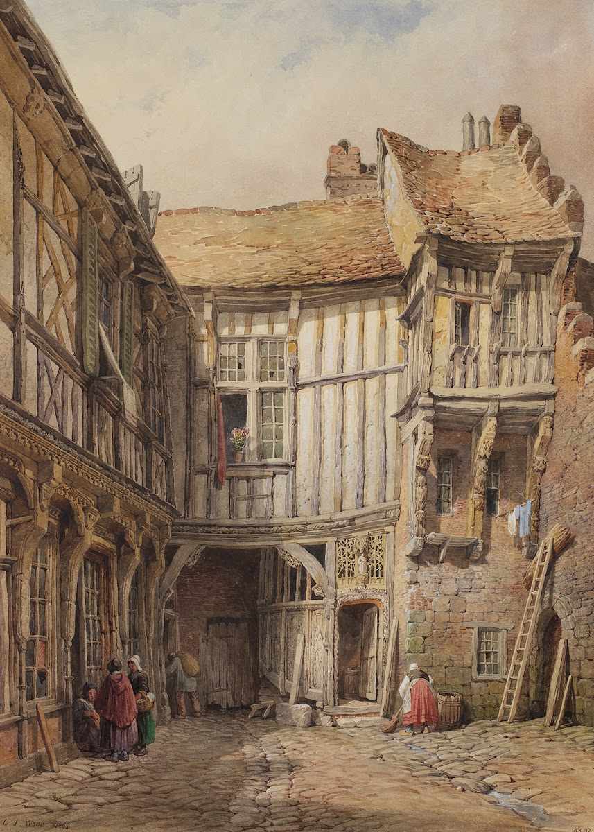 Courtyard Of House At No 29 Rue De La Tannerie Abbeville Somme France Said To Be