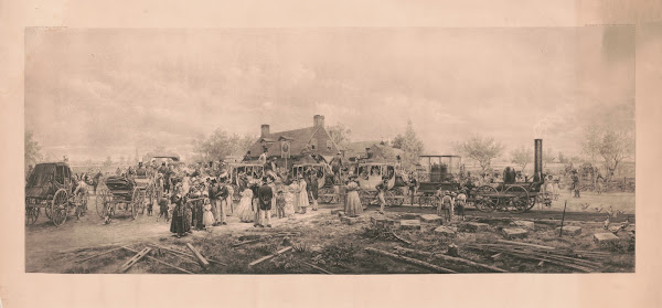 The first railway train 1894