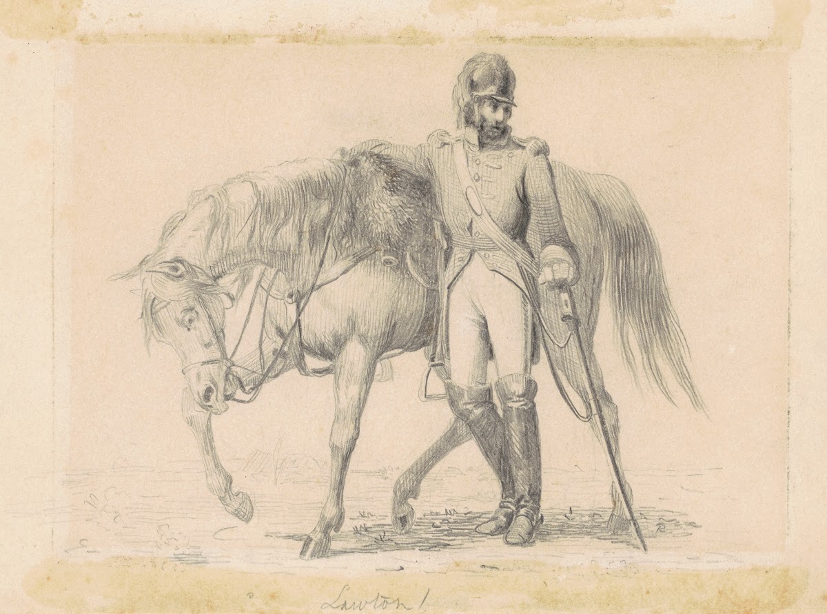 Dragoon with His Charger c 1830 1840