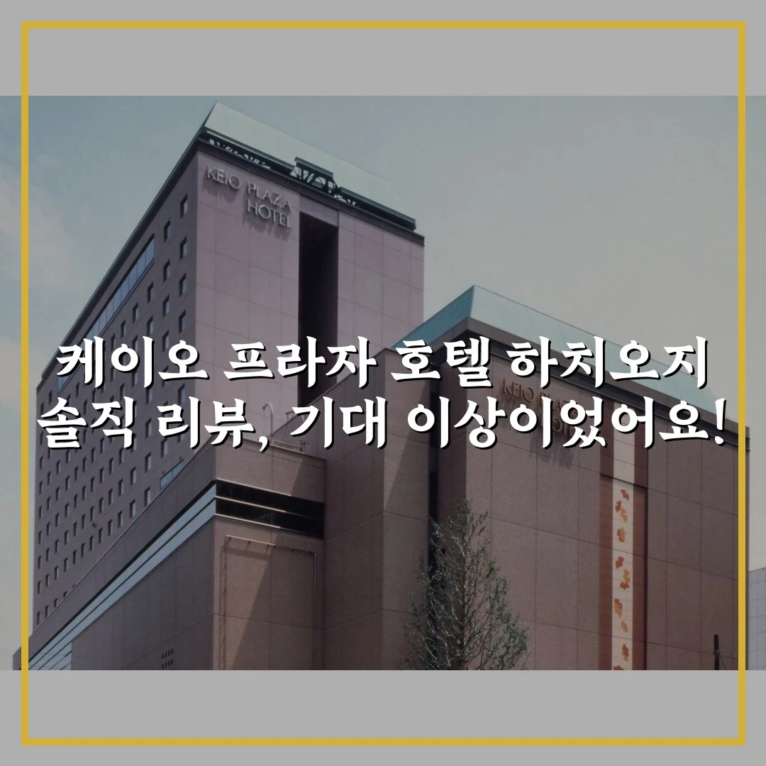 케이오 프라자 호텔 하치오지 솔직 리뷰, 기대 이상이었어요!