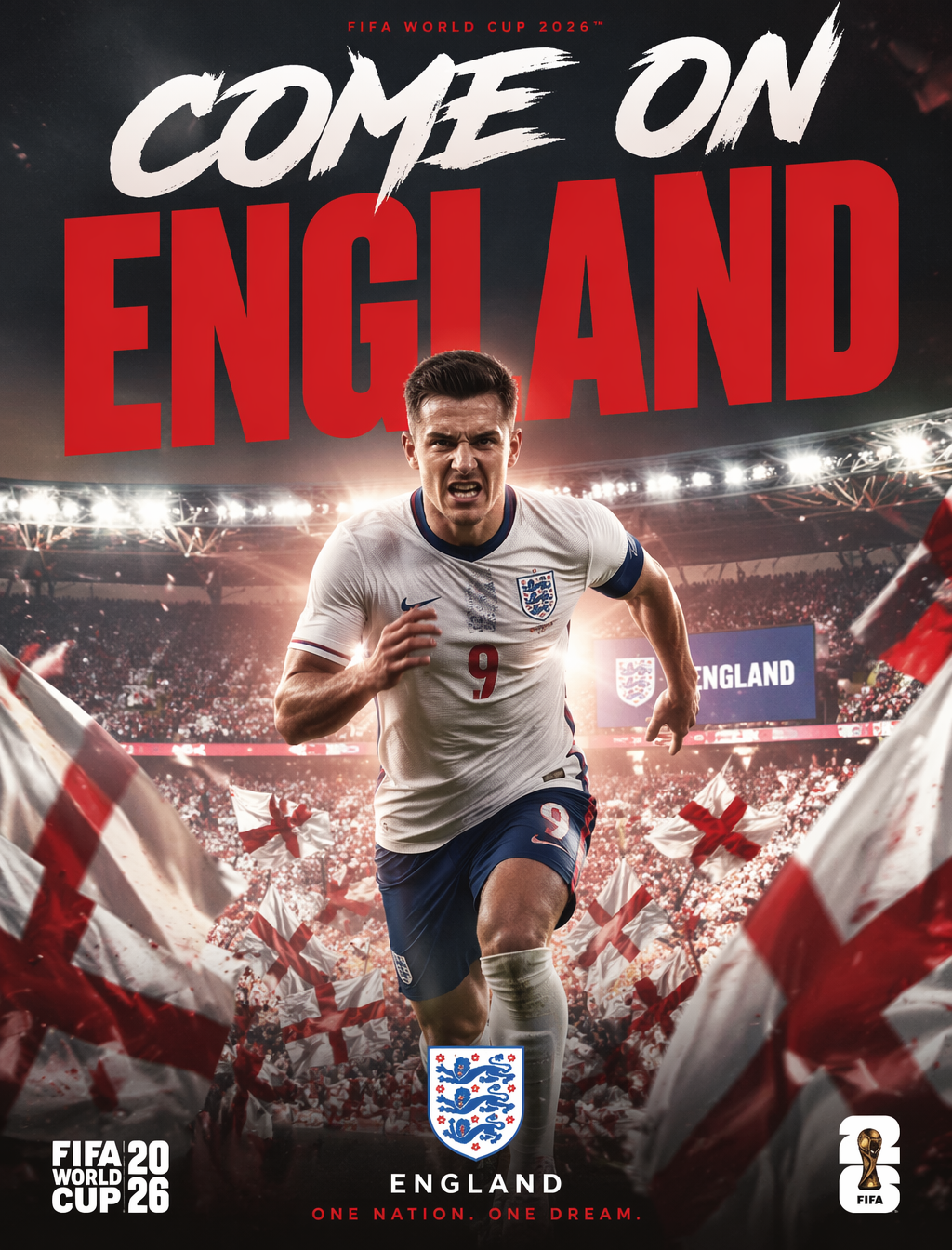 Póster cinematográfico para fans Inglaterra Mundo