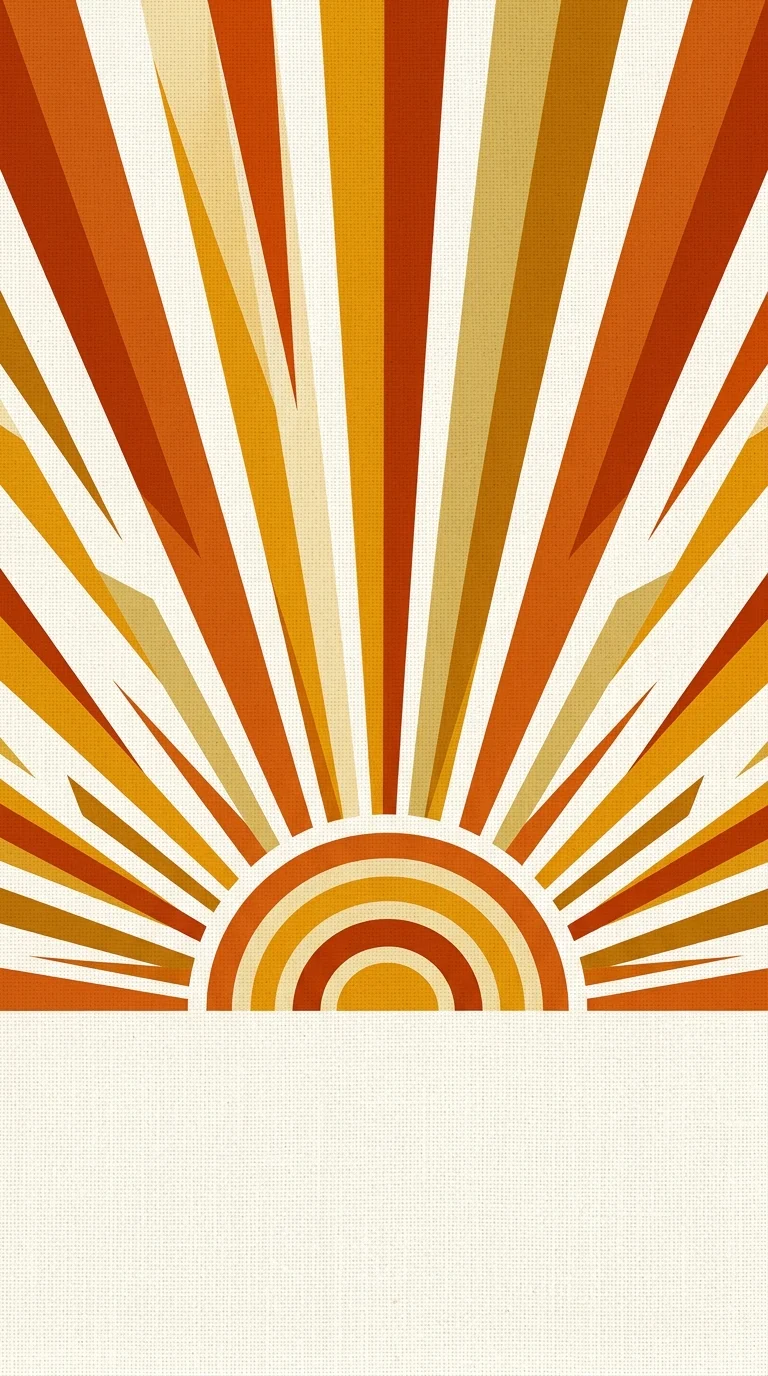 Retro Minimalist Boho Burnt Orange Sunburst Background - Free 4K mobile Wallpaper