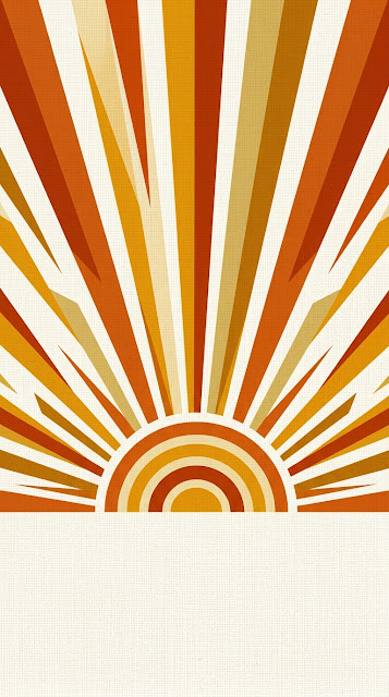 Retro Minimalist Boho Burnt Orange Sunburst Background - Free mobile Wallpaper