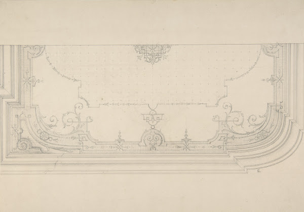 Design for the decoration of a wiling with strapwork and rinceaux 183097