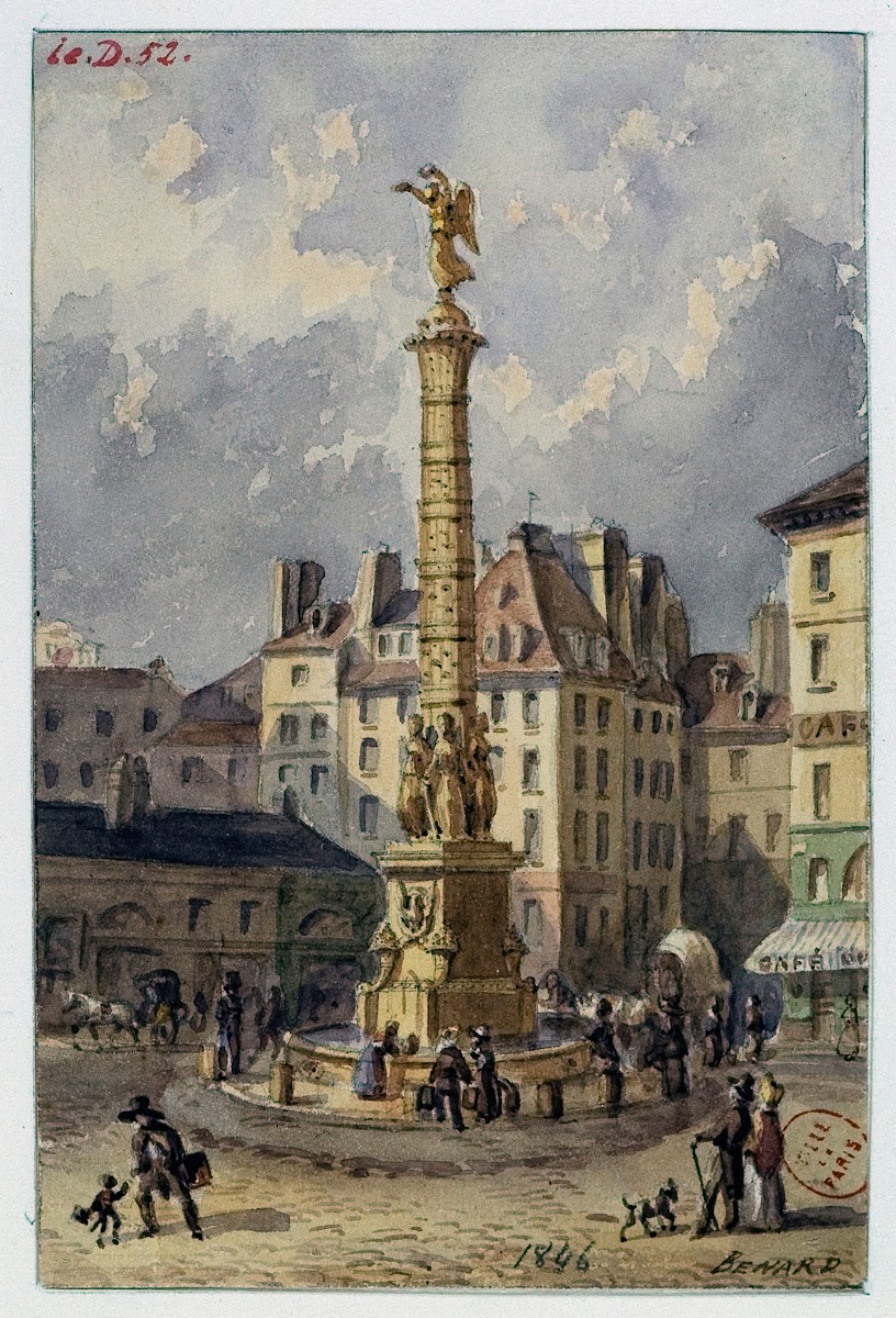 La place du Châtelet et la fontaine des Palmiers 1846