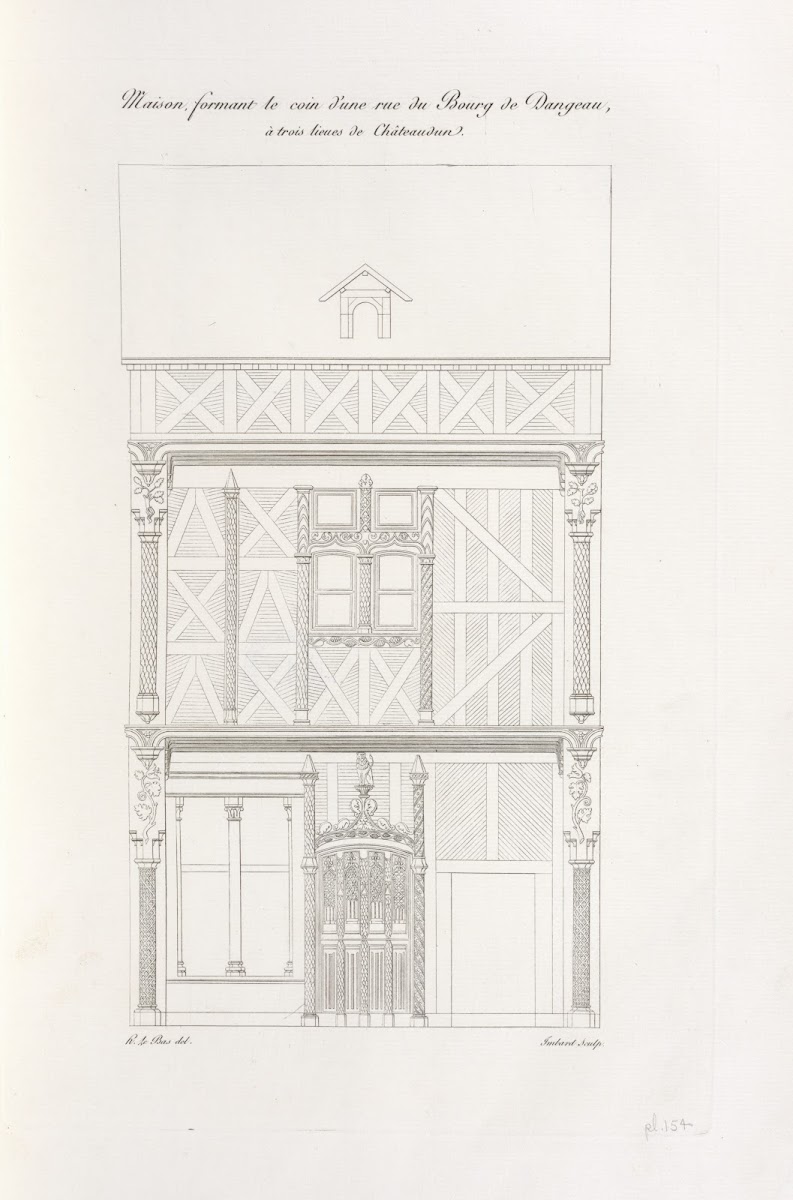 Maison formant le coin dune rue du Bourg de Dangeau à trois lieues de Châteaudun