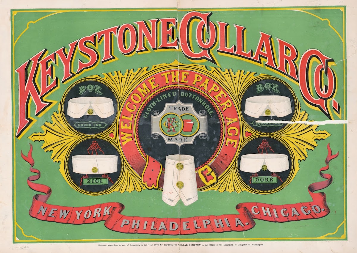 Keystone Collar Co welcome to the paper age 1870