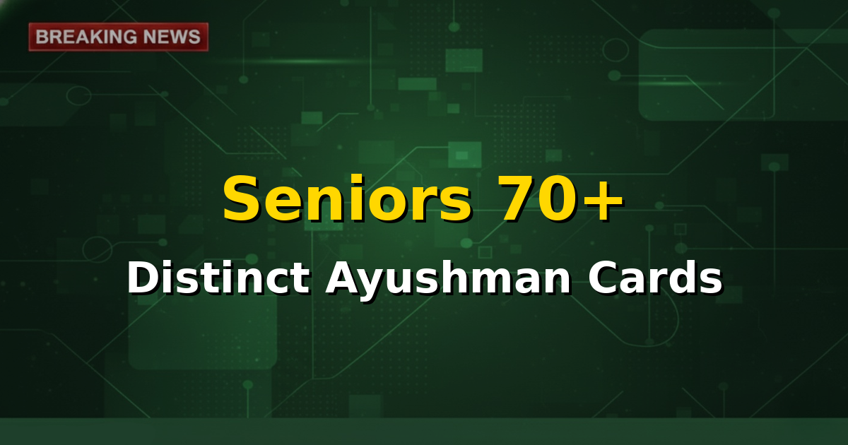 Close-up of an elderly person holding an Ayushman Card, symbolizing enhanced healthcare access for seniors.