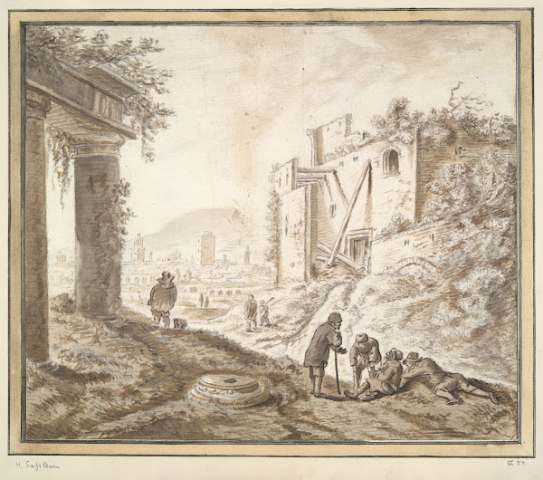 Roman Ruins with PeasantsResting 17thcentury