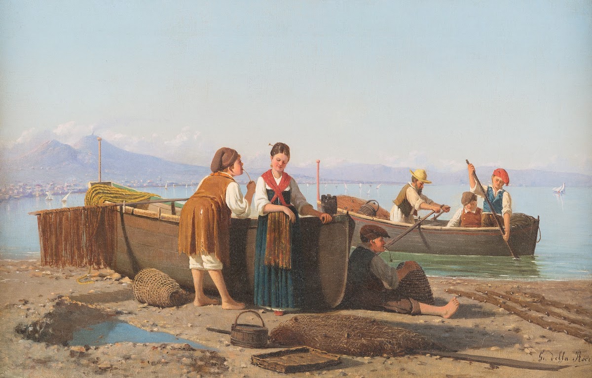 Fisherfolk in the bay of Naples