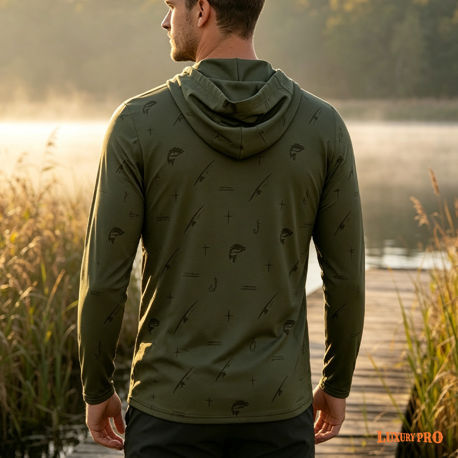 AOP Hoodie without cuffs and hem