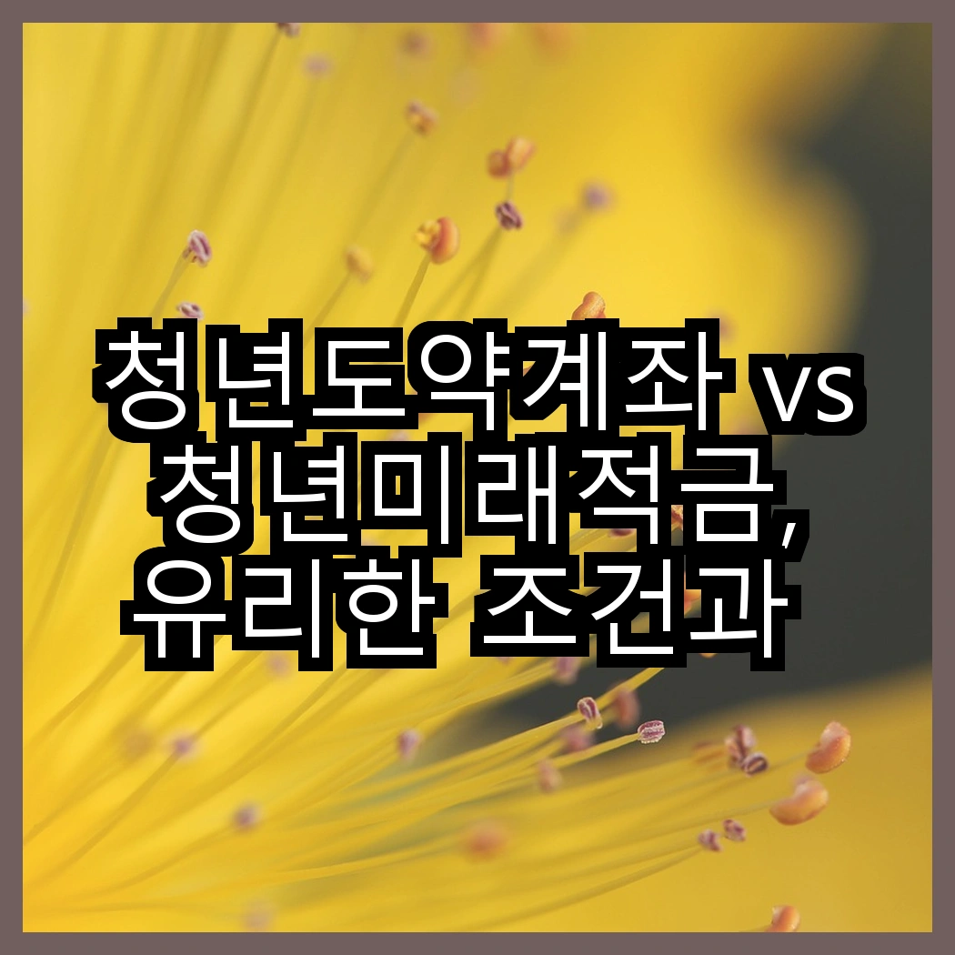 청년도약계좌 vs 청년미래적금, 유리한 조건과 이중혜택 활용법에 대한 상세 가이드 썸네일