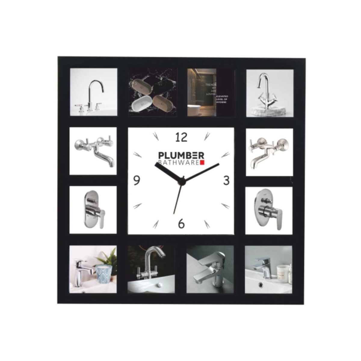 NR Square Photo-Frame Wall Clock
