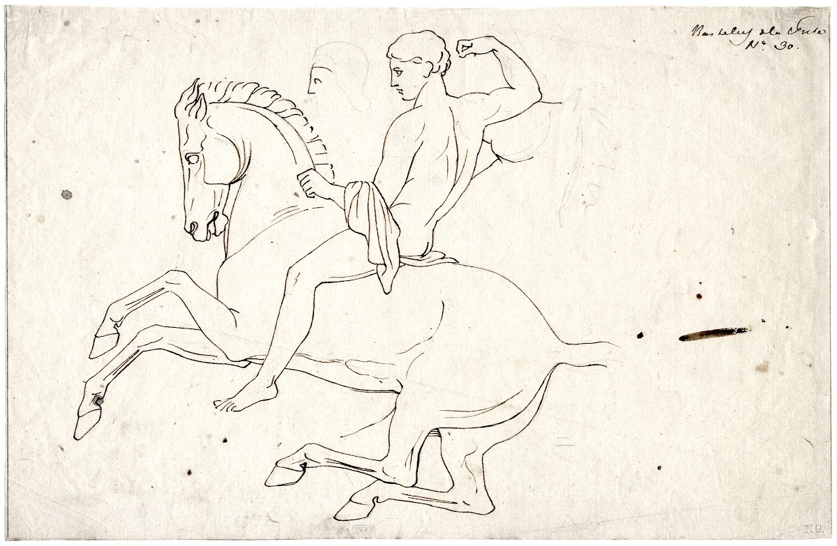 Horseman after the north frieze of the Parthenon