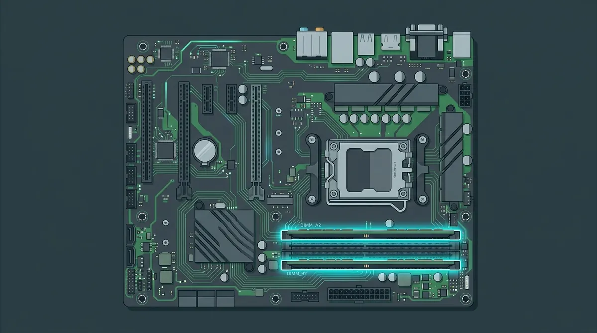 Slot RAM dual channel di motherboard untuk mengurangi bottleneck CPU