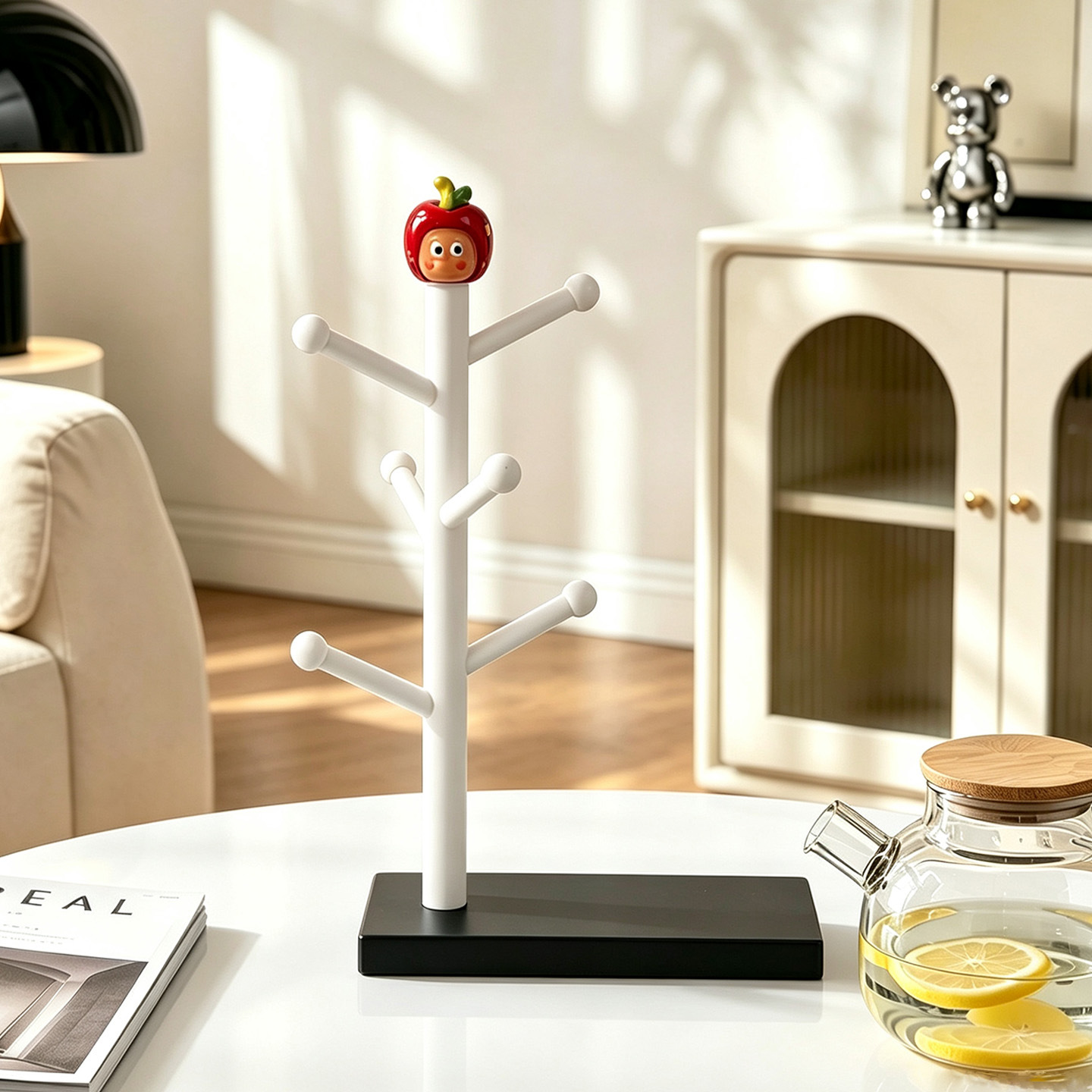 Apple Figure Cup Stand with Drip Tray