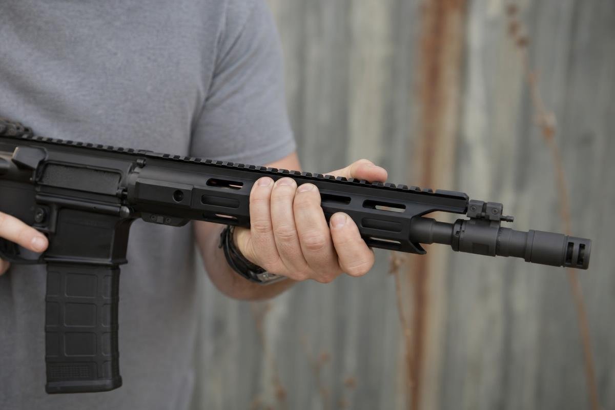 AR-15 piston system components for a suppressed configuration
