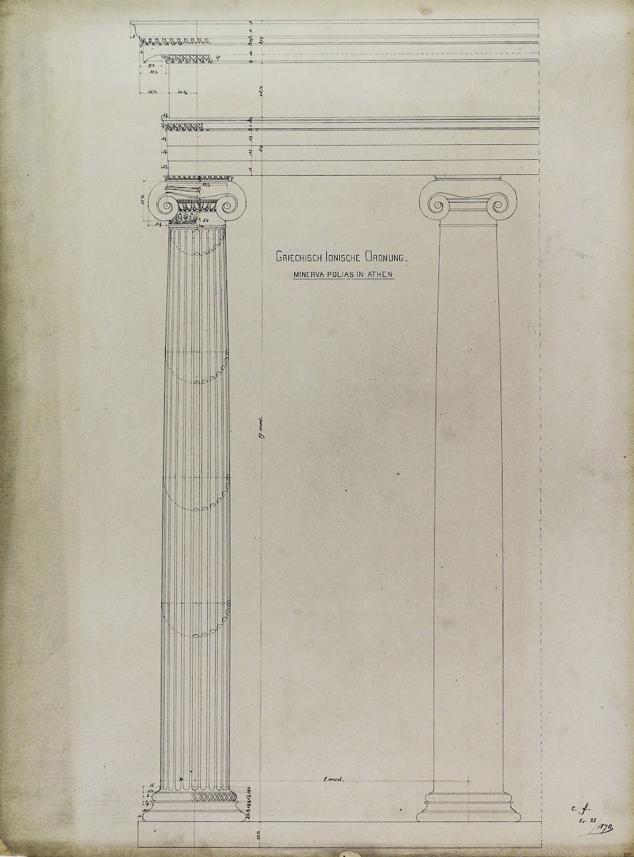 Orders of Architecture Greek Ionic Order from the Temple of Minerva Polias Athen