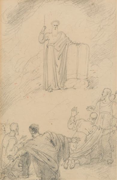 Moses Bringing the Ten Commandments from Mount Sinai before 1835